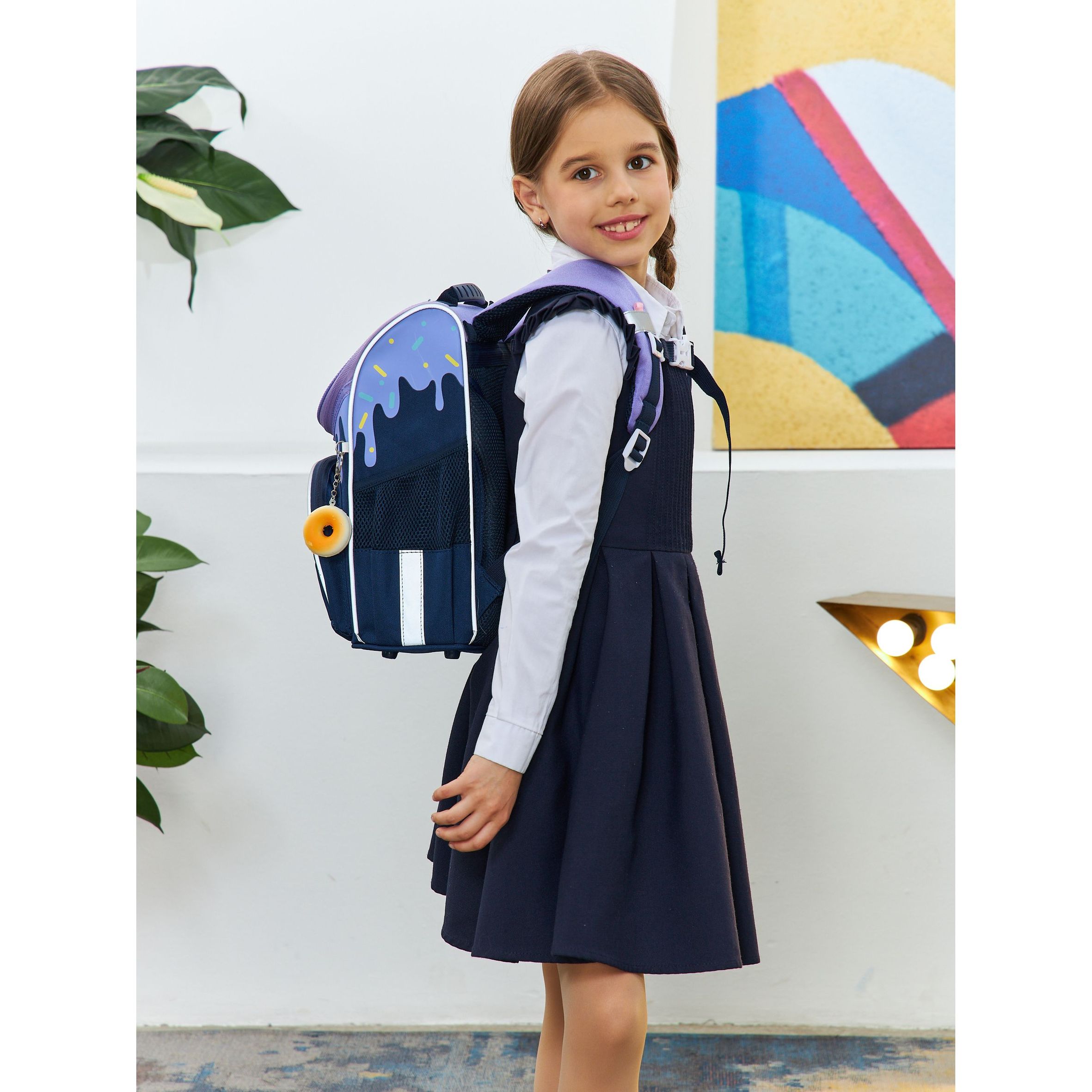 RAm-384-3 Рюкзак школьный с мешком