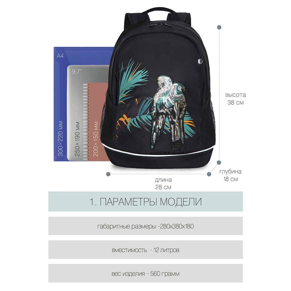 RG-163-2 Рюкзак школьный