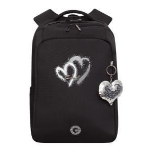 RG-666-4 Рюкзак школьный с обвесом  (/1 черный - белый)