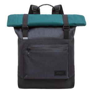 RQL-315-1 Рюкзак (/4 черный - изумрудный)