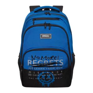 RU-630-3 Рюкзак (/2 черный - синий)