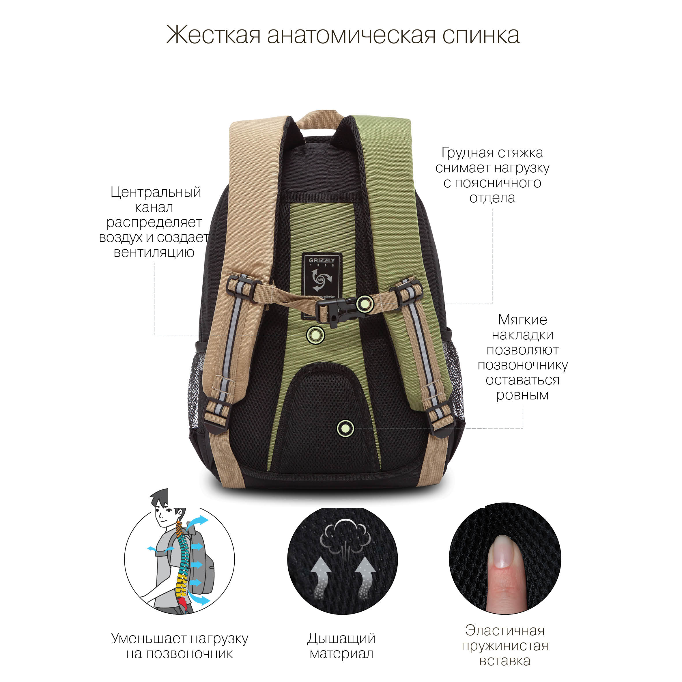 RB-252-1 Рюкзак школьный