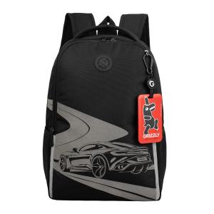 RB-651-6 Рюкзак школьный с картхолдером на держателе (/1 черный - серый)