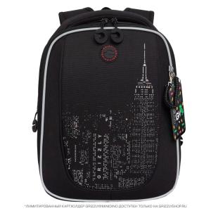 RAf-593-6 Рюкзак школьный (/1 чёрный - серый)