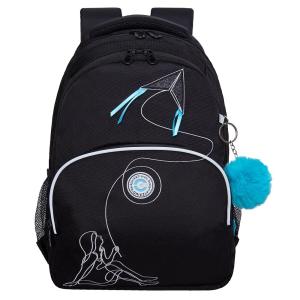 RG-360-8 Рюкзак школьный (/2 черный - голубой)