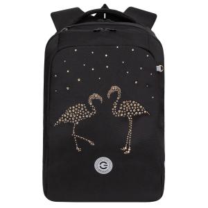 RG-566-2 Рюкзак школьный (/1 черный - золото)