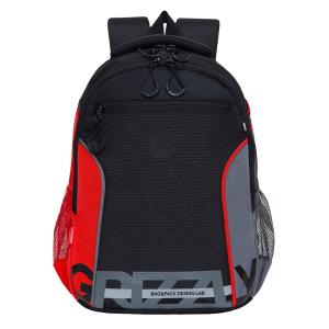 RB-259-1m Рюкзак школьный (/1 черный - красный - серый)