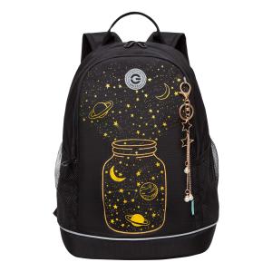 RG-463-3 Рюкзак школьный (/2 черный - золото)