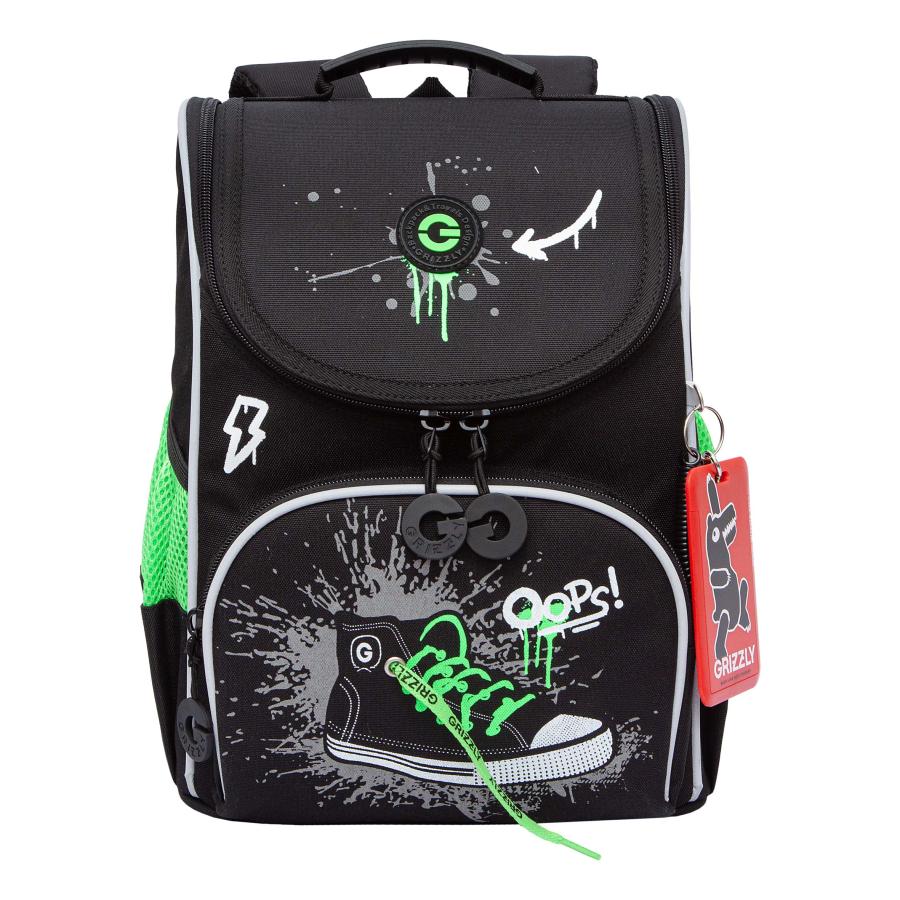 RAm-585-8 Рюкзак школьный с картхолдером на держателе и мешком для обуви