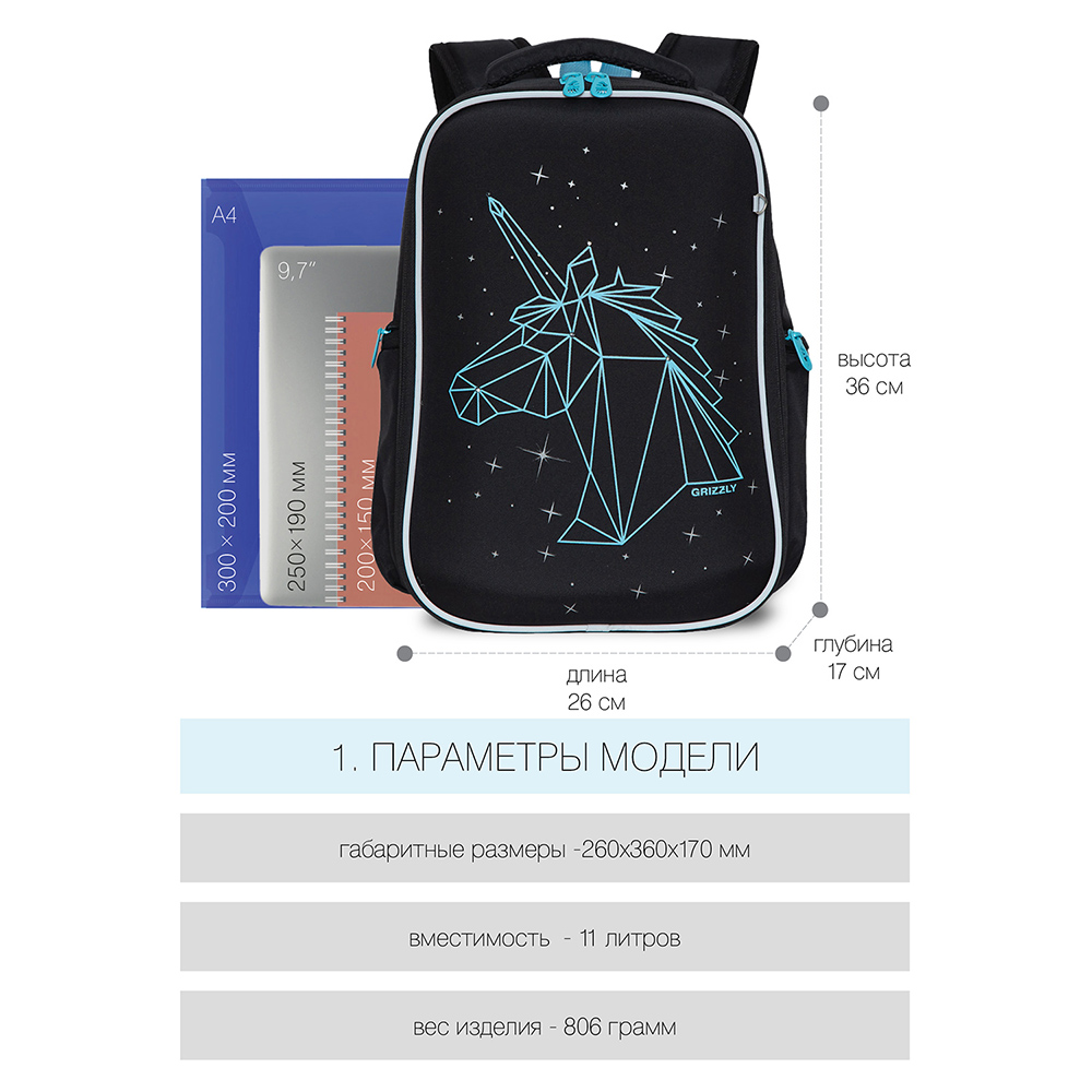 RG-165-1 Рюкзак школьный