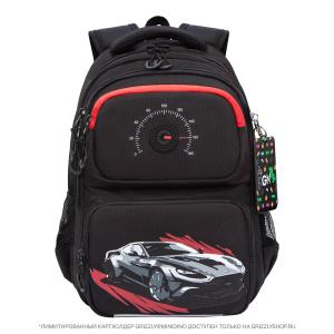RB-553-2 Рюкзак школьный (/1 черный - красный)