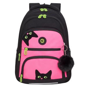 RG-362-4 Рюкзак школьный с обвесом (/1 черный - фуксия)