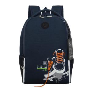 RB-651-5 Рюкзак школьный с картхолдером на держателе (/3 синий - оранжевый)