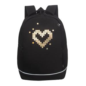 RG-663-4 Рюкзак школьный (/1 чёрный - золотой)