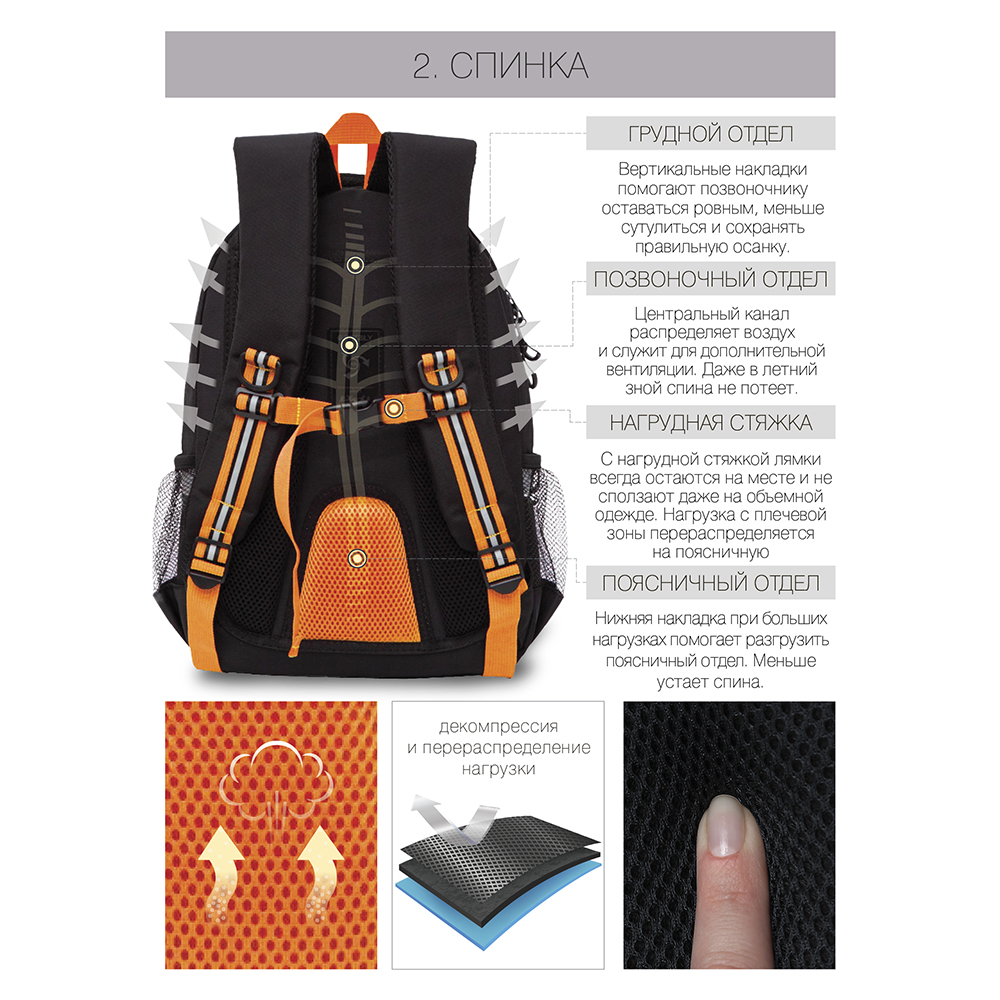 RB-152-2 Рюкзак школьный