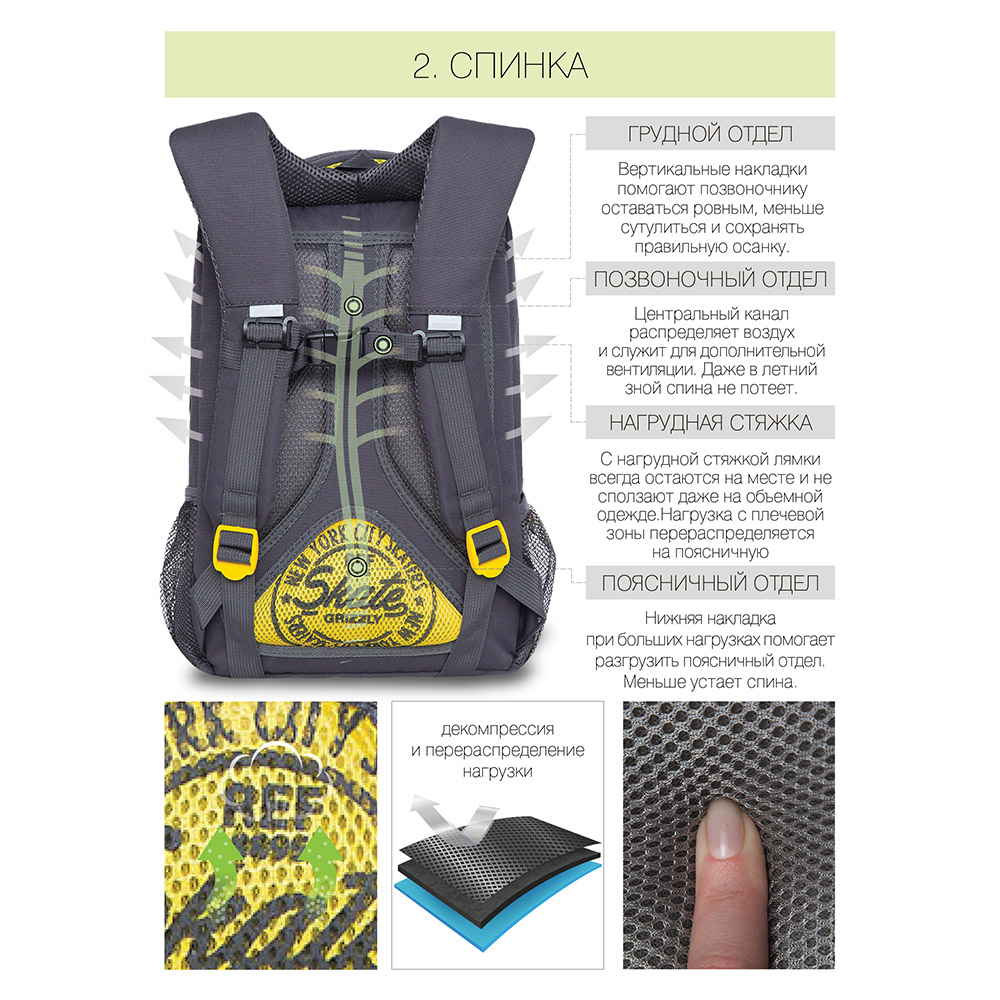 RB-156-3 Рюкзак школьный