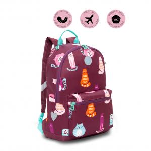 RO-272-11 Рюкзак (/1 котики фиолетовые)