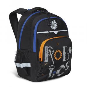RB-157-1 Рюкзак школьный (/3 черный - синий)