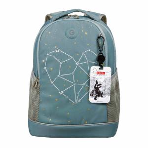 RG-663-6 Рюкзак школьный с картхолдером на держателе (/3 небесный)