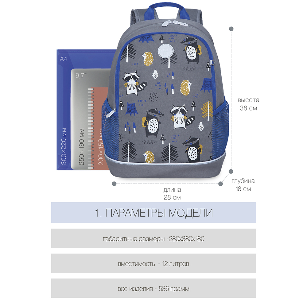 RG-163-8 Рюкзак школьный