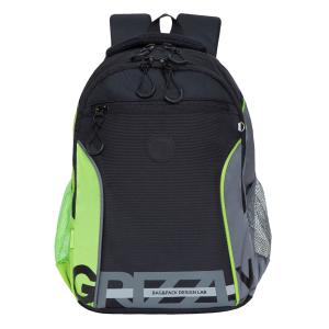 RB-259-1 Рюкзак школьный (/3 черный - салатовый - серый)