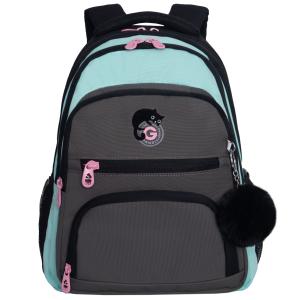 RG-562-2 Рюкзак школьный с обвесом (/1 чёрный - мятный)