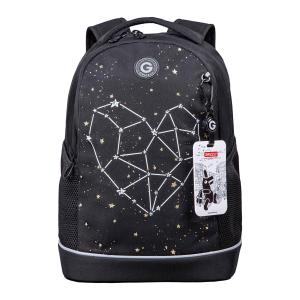 RG-663-6 Рюкзак школьный с картхолдером на держателе (/1 черный)