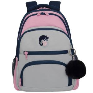 RG-562-2 Рюкзак школьный с обвесом (/4 тёмно-синий - розовый)