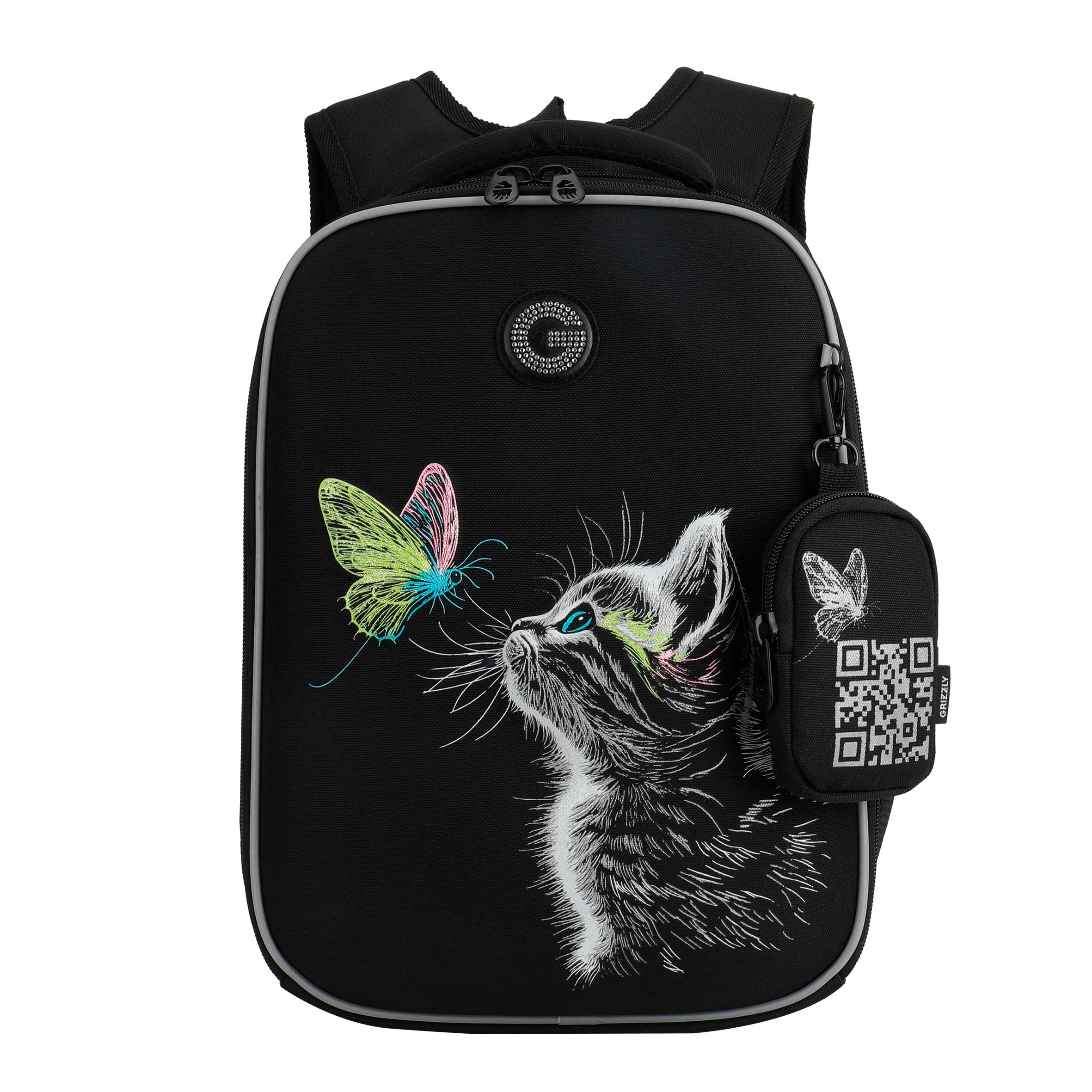 RAw-694-3 Рюкзак школьный с чехлом для мелочей