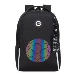 RB-651-11 Рюкзак школьный с картхолдером на держателе (/1 черный)