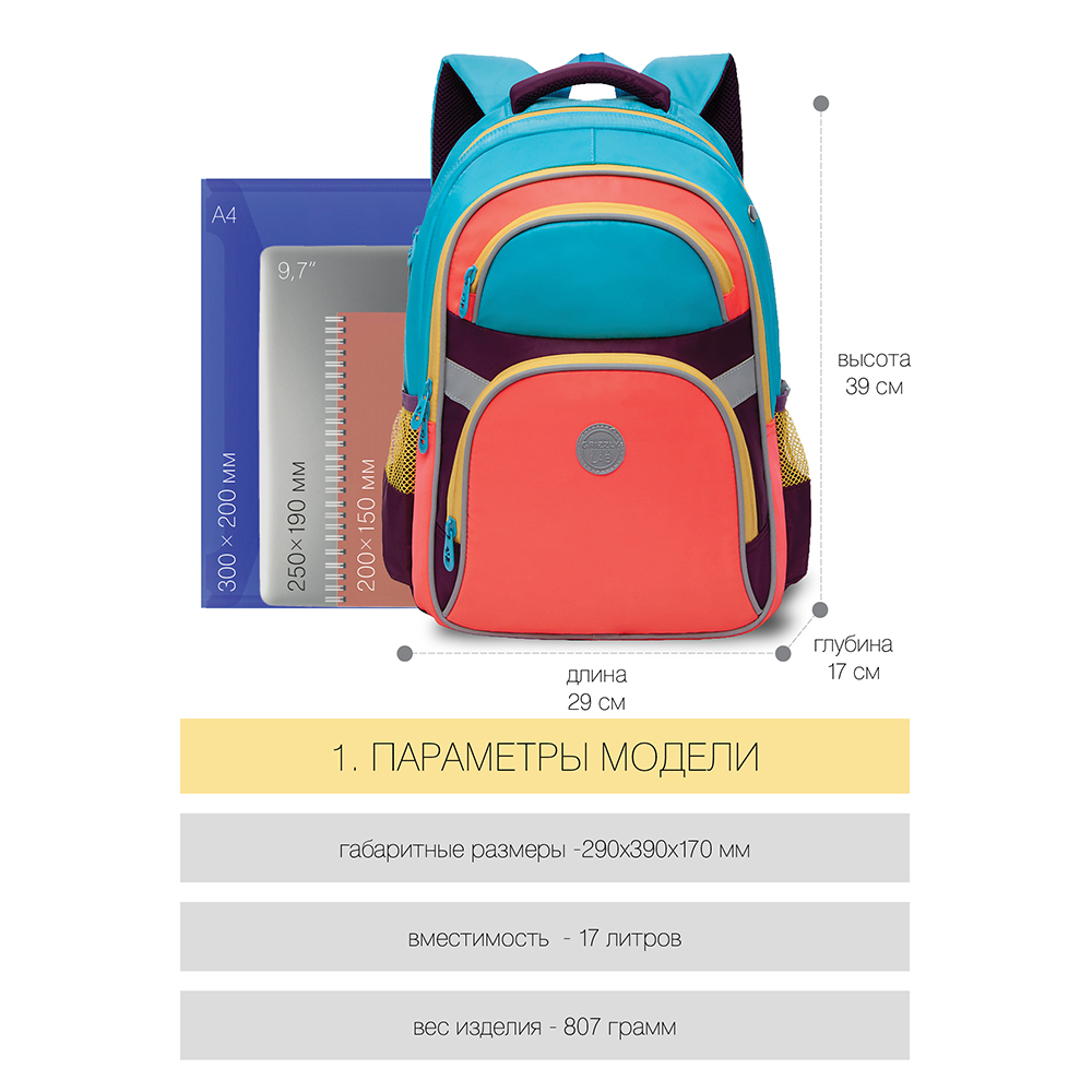 RG-167-2 Рюкзак школьный