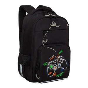 RB-659-4 Рюкзак школьный с обвесом (/1 черный - фосфор)