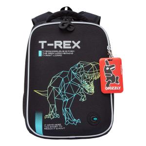 RAw-595-1 Рюкзак школьный (/2 чёрный - бирюза)