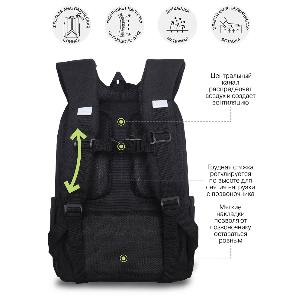 RG-666-5 Рюкзак школьный с обвесом