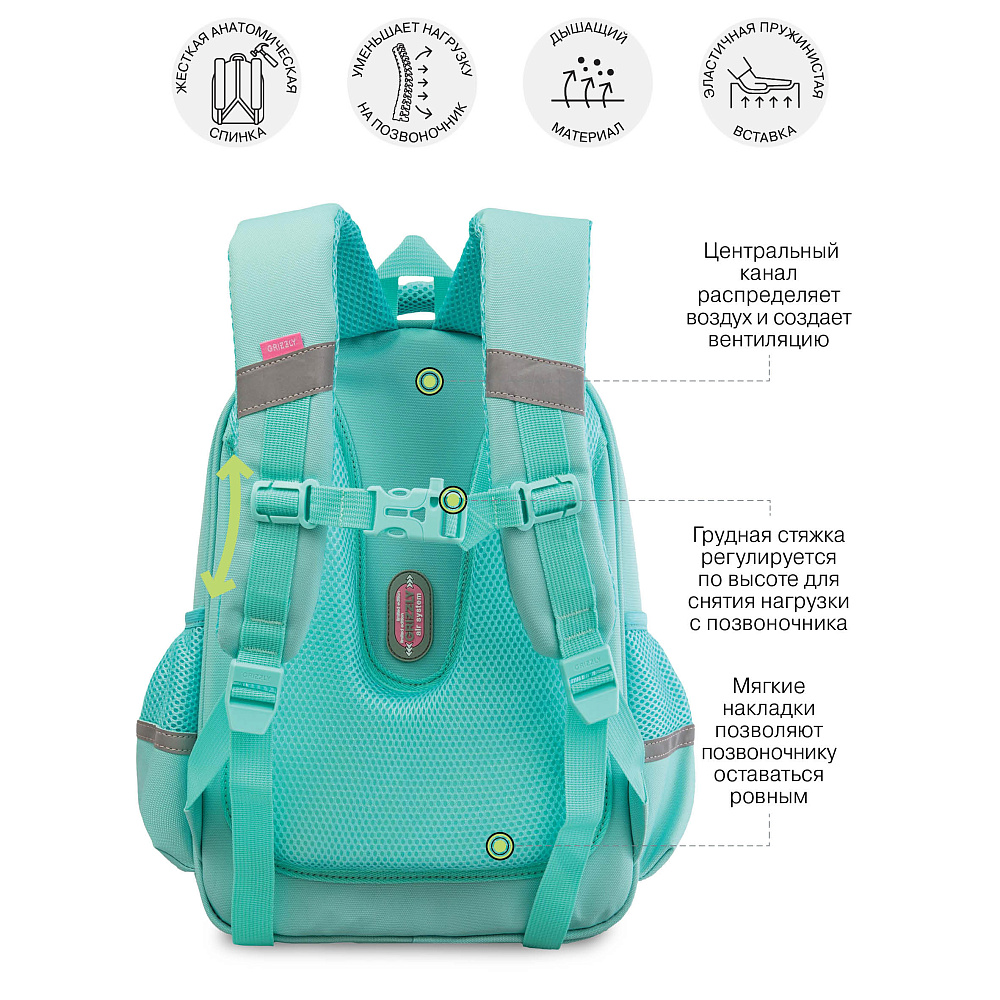 RAz-686-2 Рюкзак школьный с картхолдером на держателе