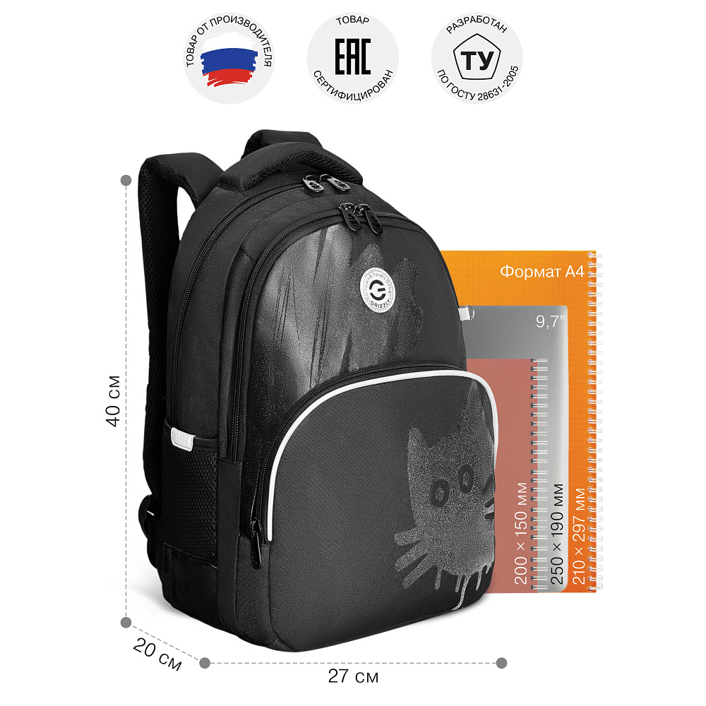 RG-660-1 Рюкзак школьный с обвесом