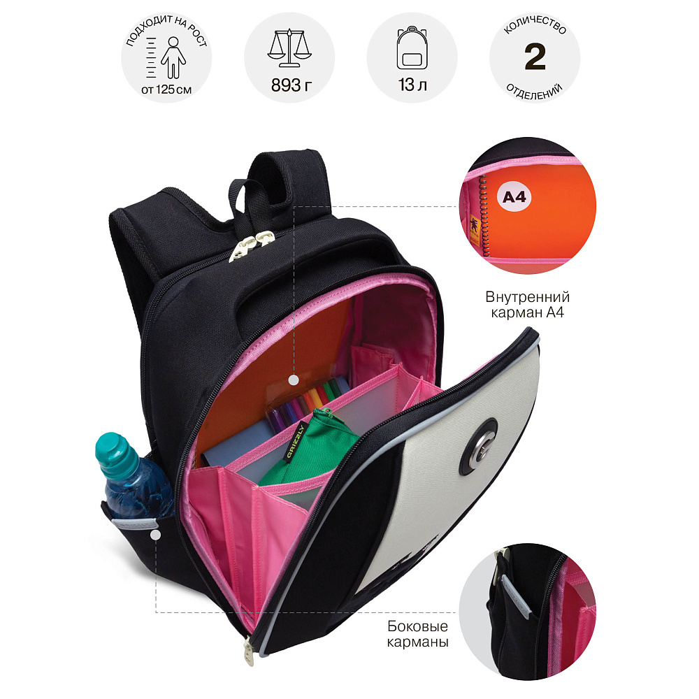 RAf-692-1 Рюкзак школьный с обвесом