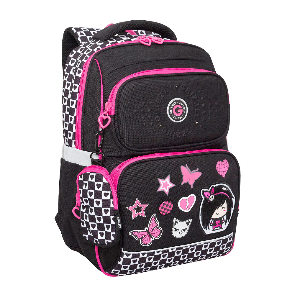 RAn-588-2 Рюкзак школьный с чехлом для мелочей