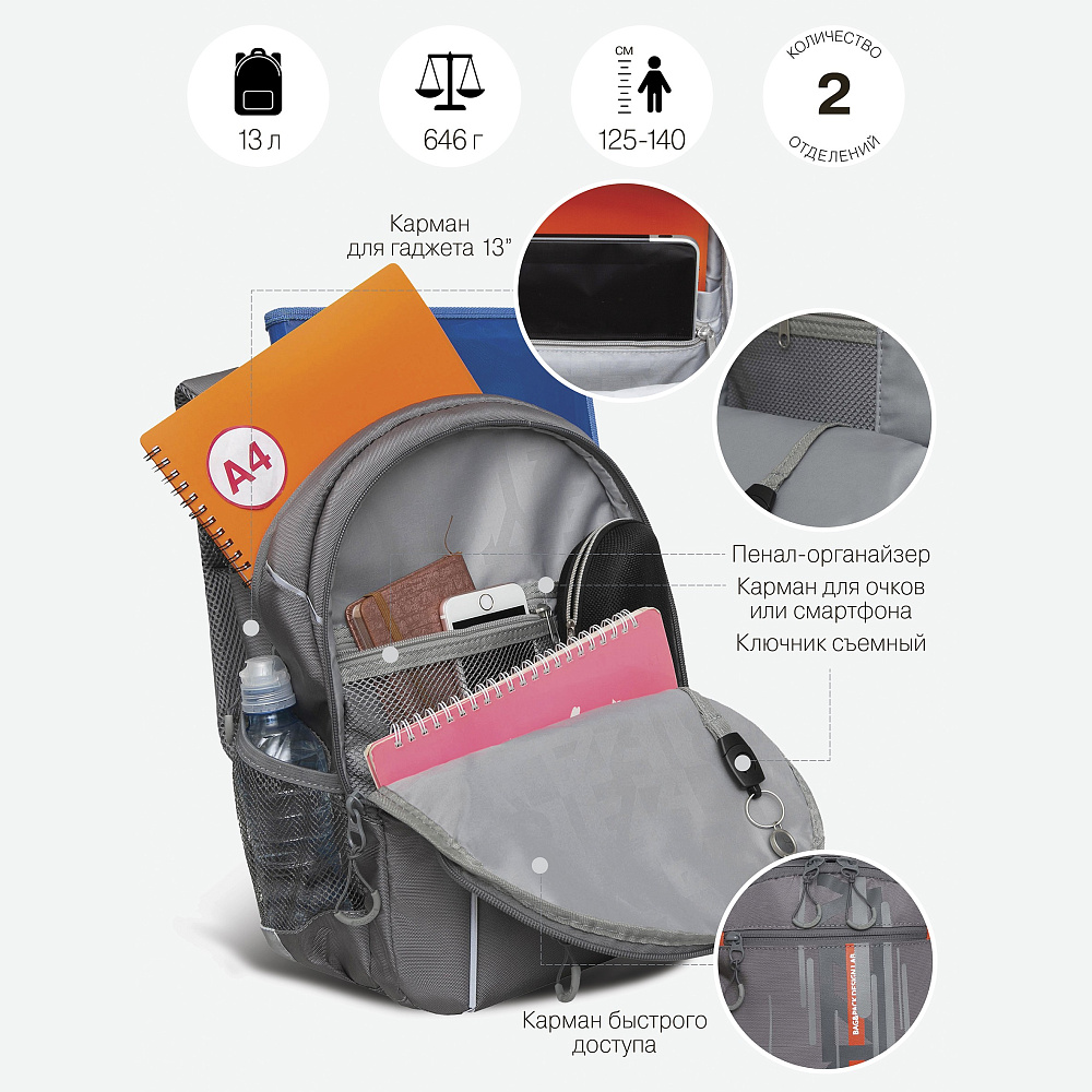 RB-359-1 Рюкзак школьный