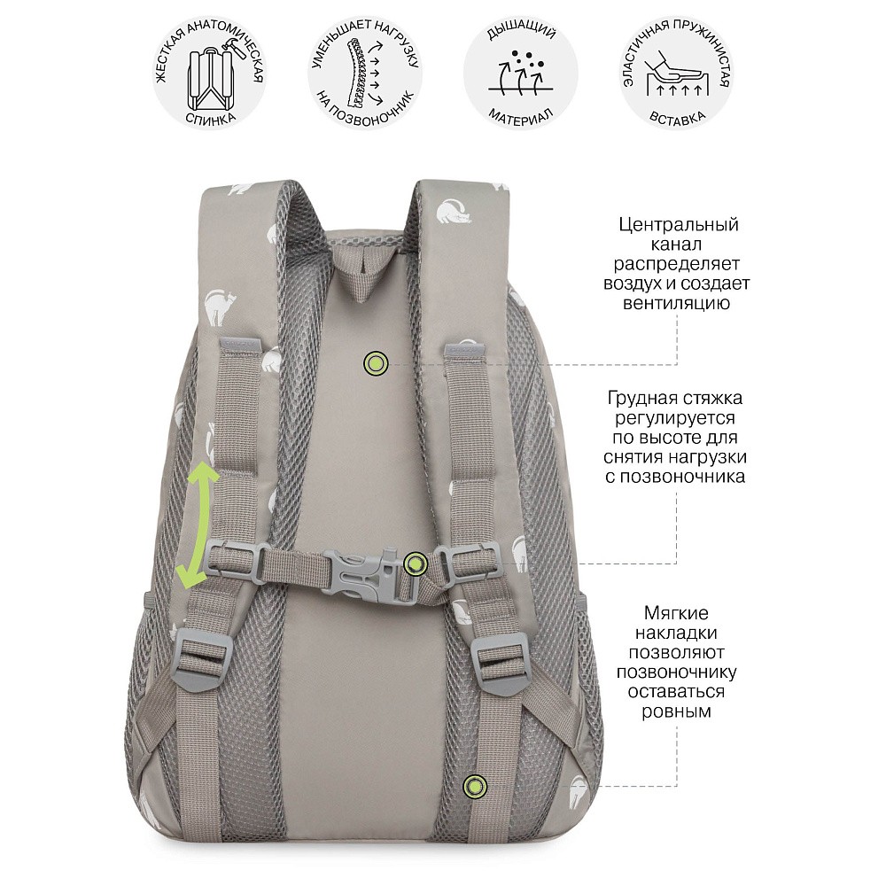 RG-662-1 Рюкзак школьный с картхолдером на держателе