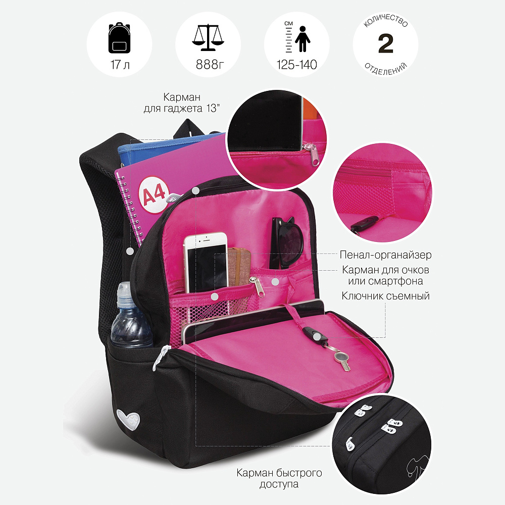 RG-366-1 Рюкзак школьный