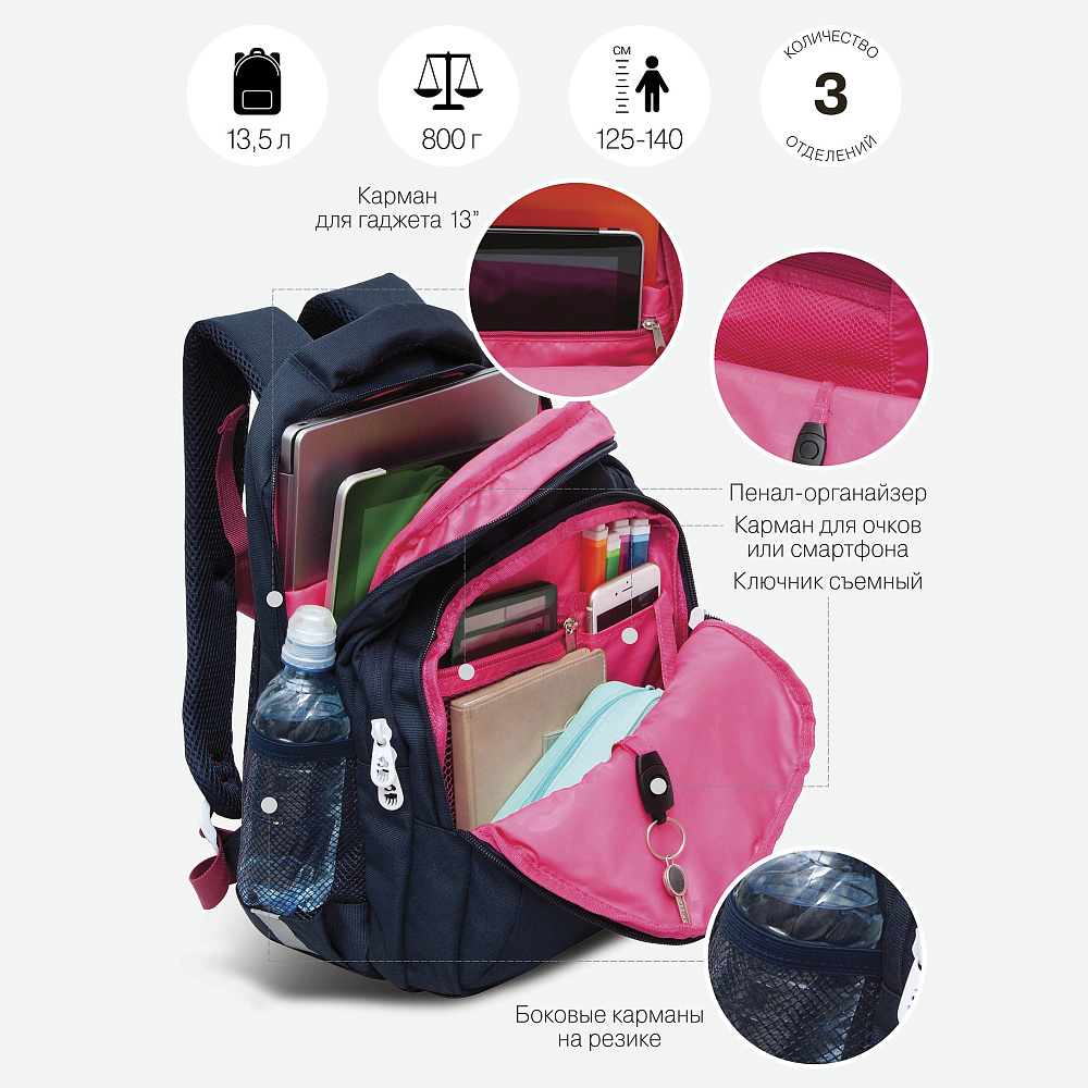 RG-361-2 Рюкзак школьный с обвесом