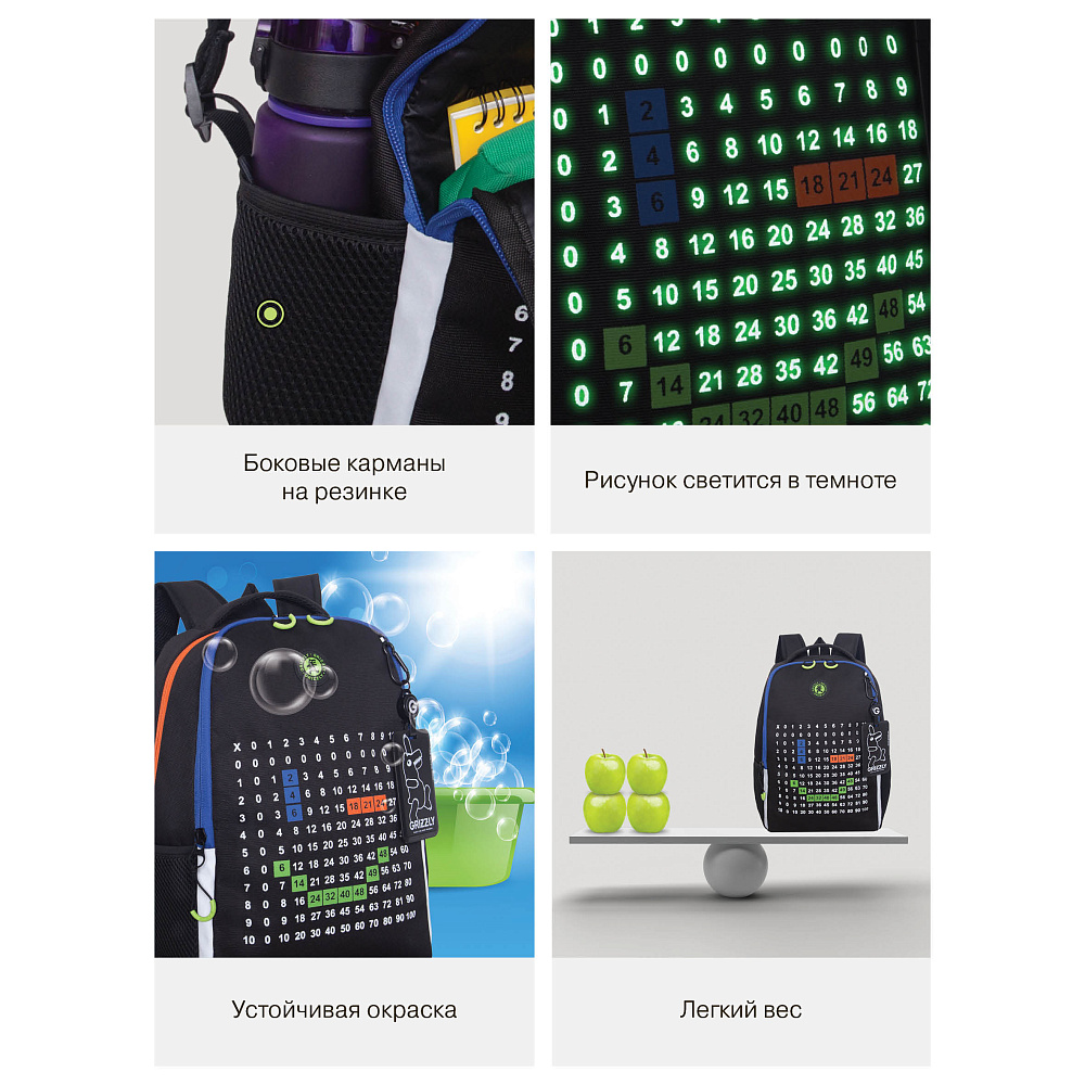 RB-651-10 Рюкзак школьный с картхолдером на держателе