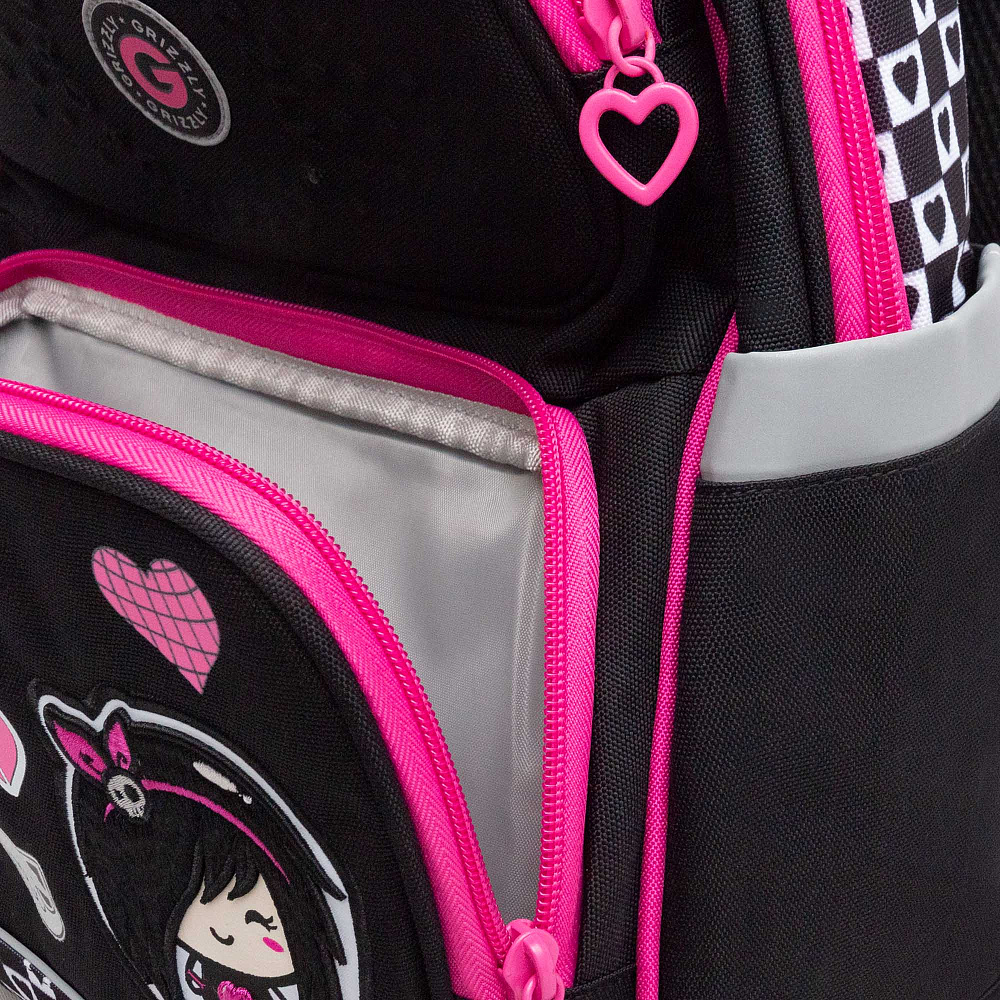 RAn-588-2 Рюкзак школьный с чехлом для мелочей