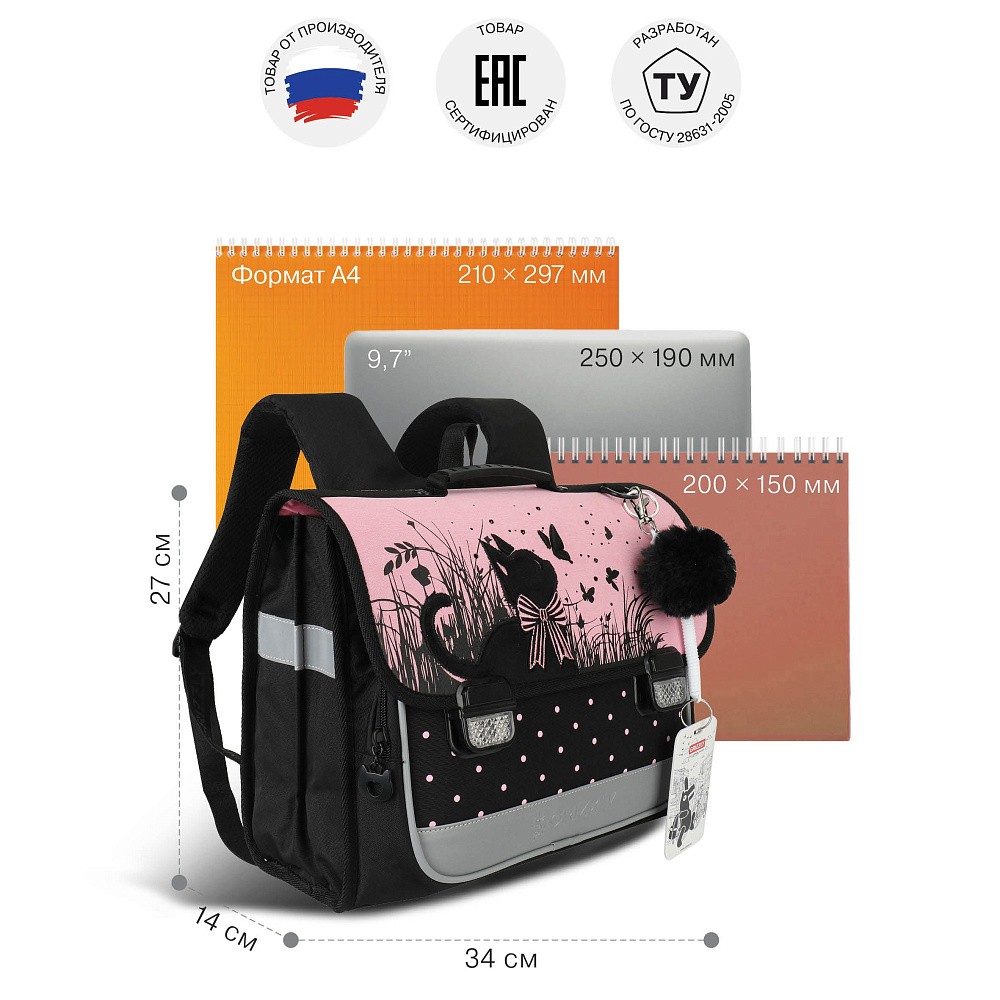 RAp-780-5 Рюкзак школьный с обвесом и картхолдером на держателе
