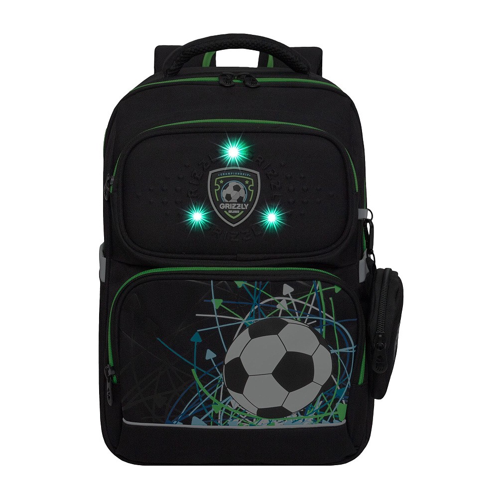 RAn-589-3 Рюкзак школьный с чехлом для мелочей