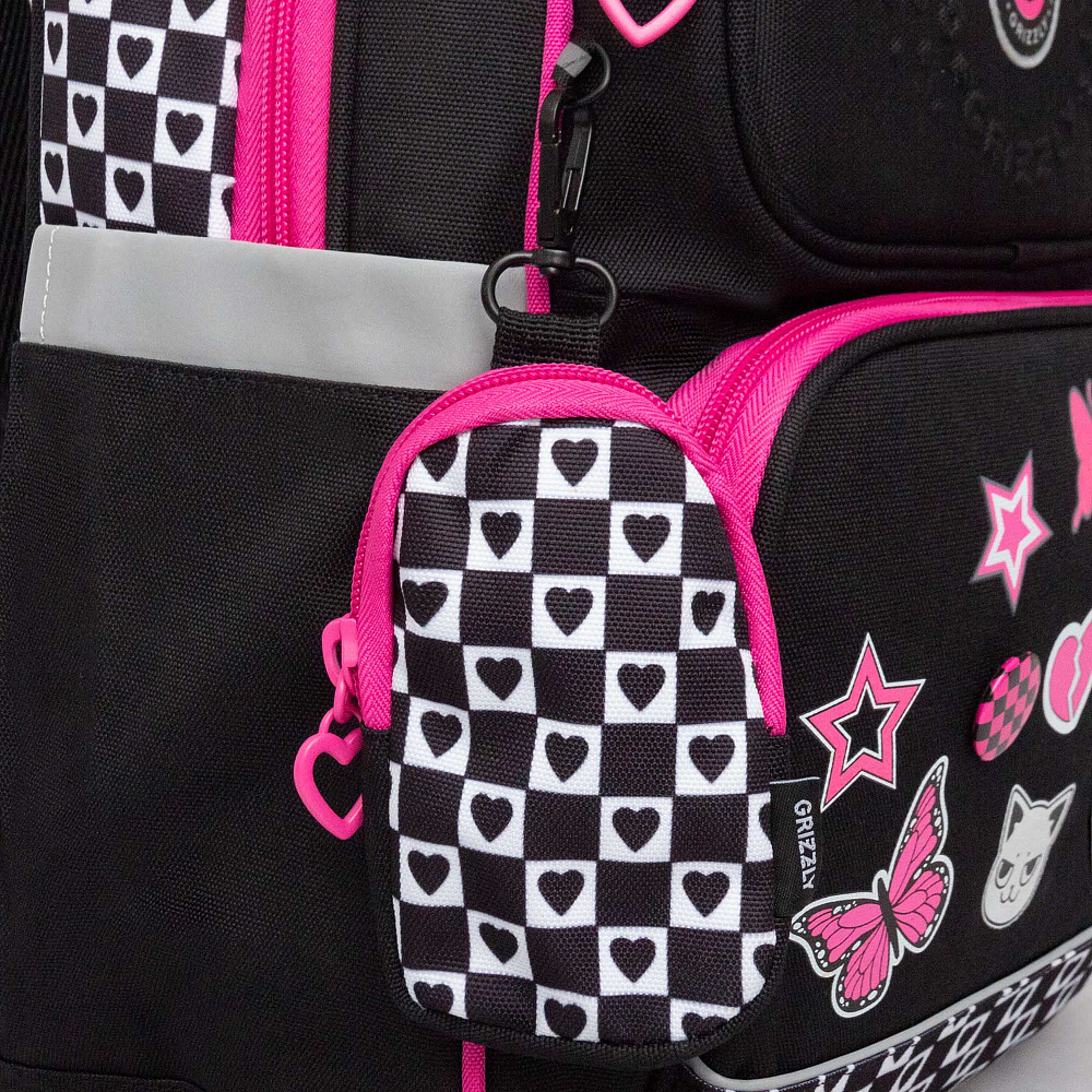 RAn-588-2 Рюкзак школьный с чехлом для мелочей