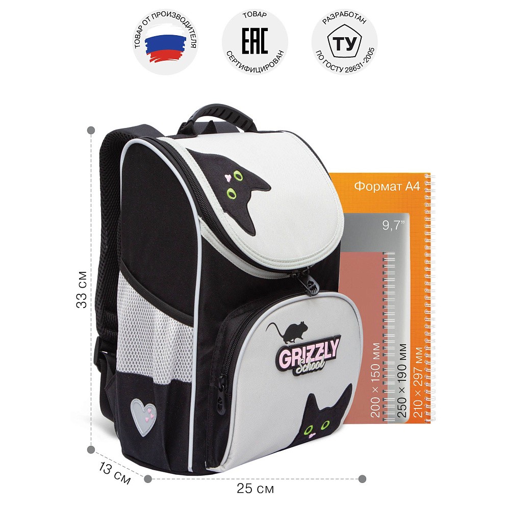 RAm-584-1 Рюкзак школьный с мешком