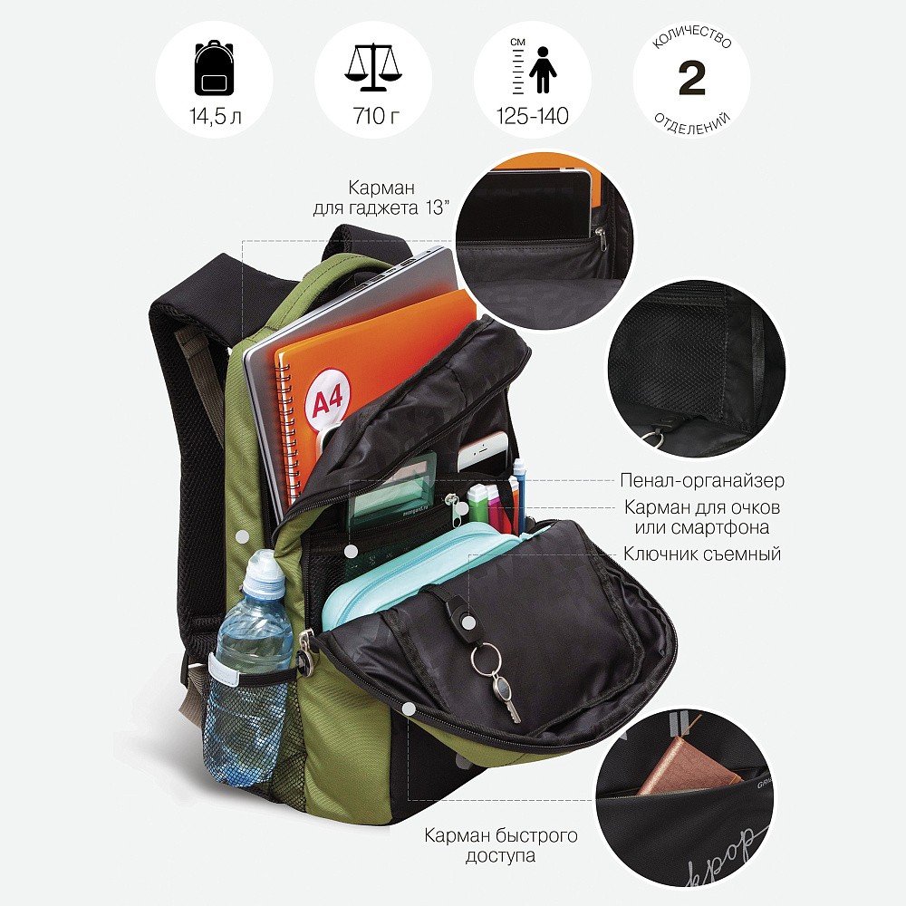 RB-156-2 Рюкзак школьный