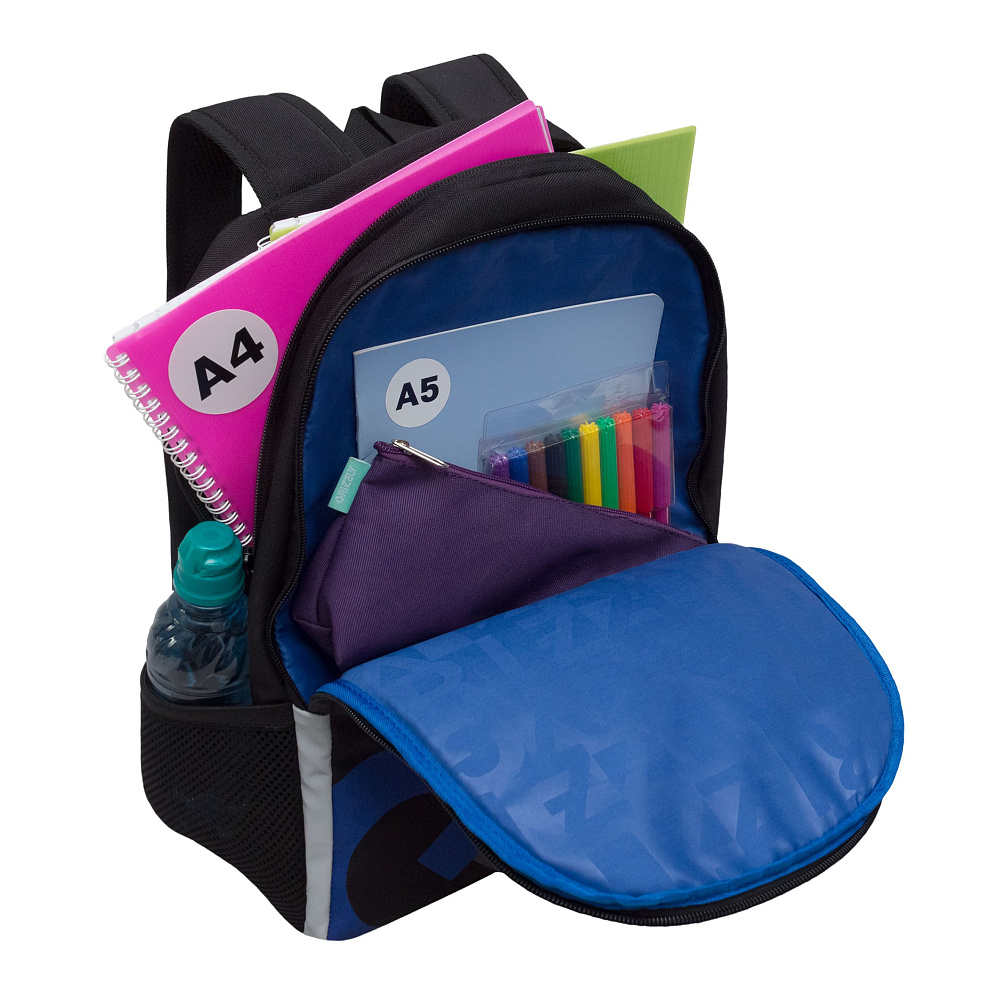 RB-651-9 Рюкзак школьный с картхолдером на держателе